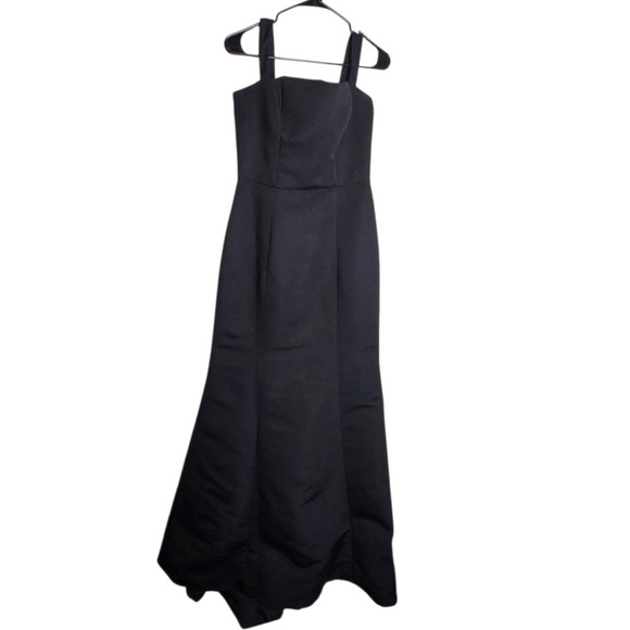 Amsale Ida Black Gown Size 8 Medium Maxi Dress - Picture 2 of 8